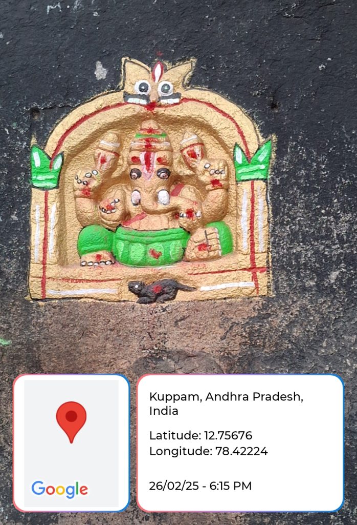 1,500 years old carving of Lord Ganesha on a boulder