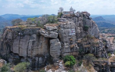 Sri Malleswara Swami Temple on top of Kangundi Inselberg